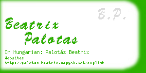 beatrix palotas business card